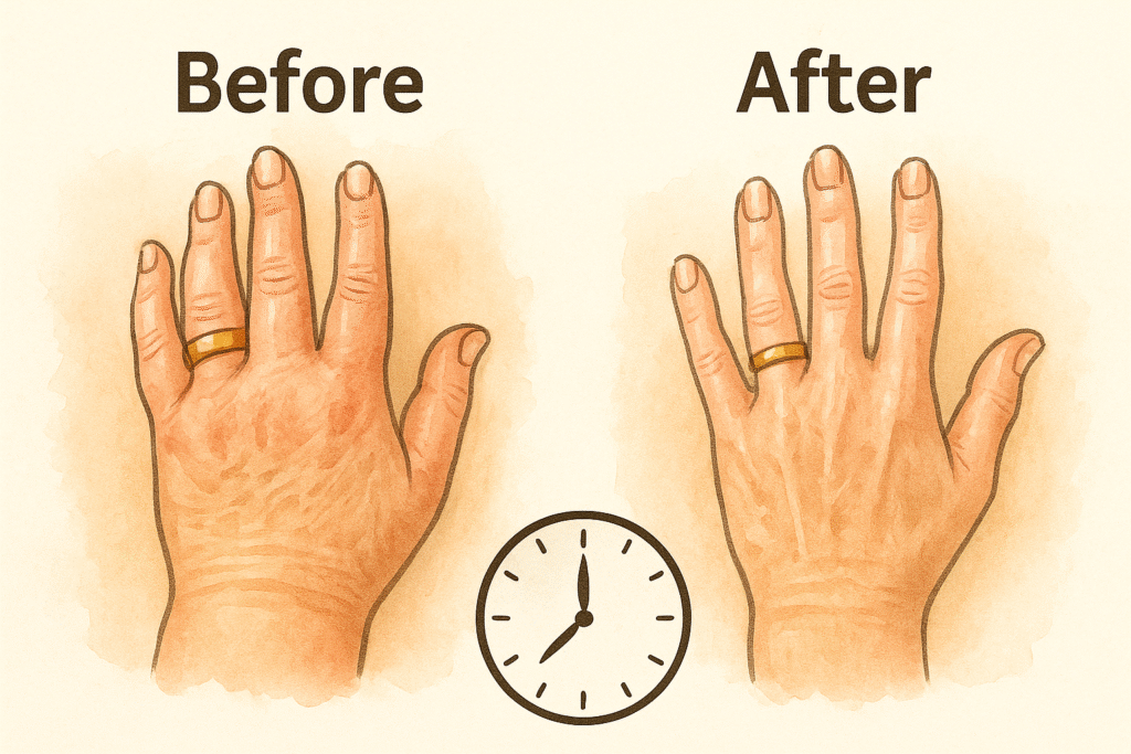 Improvement in hands after fasting